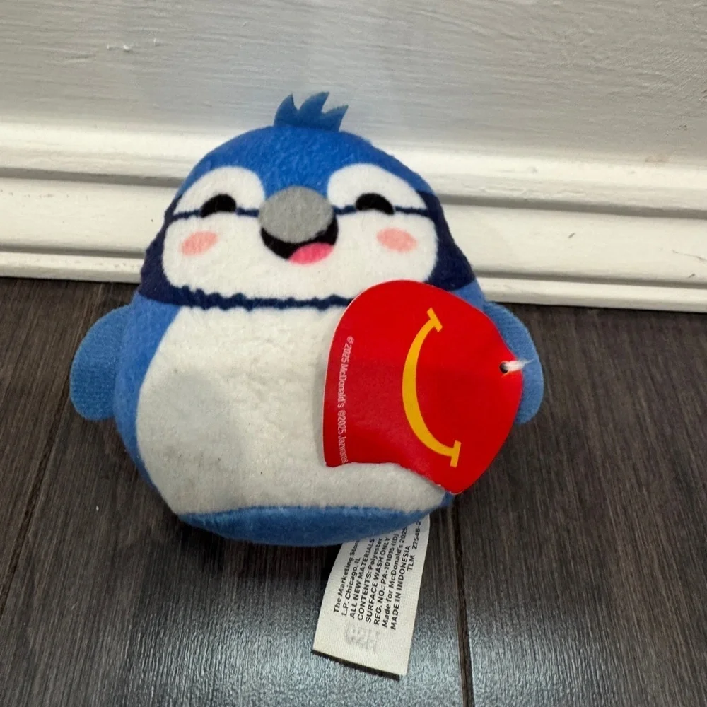 NWT McDonalds Squishmallows 2inch XS Babs Blue and White Bird Plush Toddler Kids